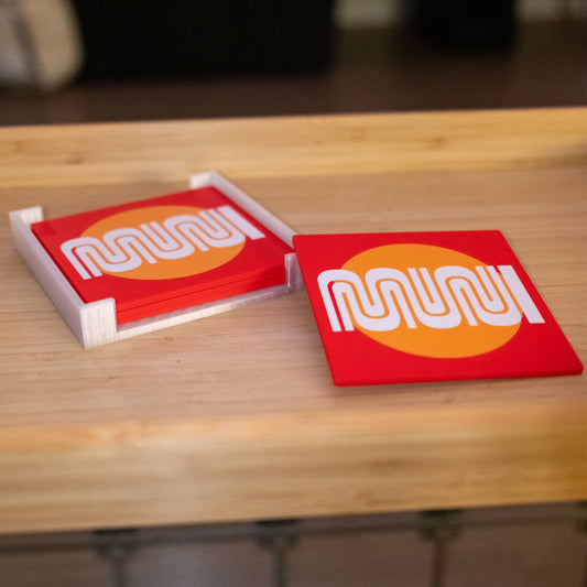 Retro Muni Drink Coasters (Set of 4)